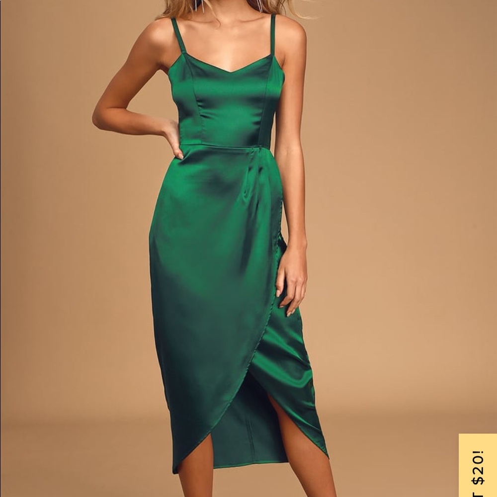 Silk green dress
